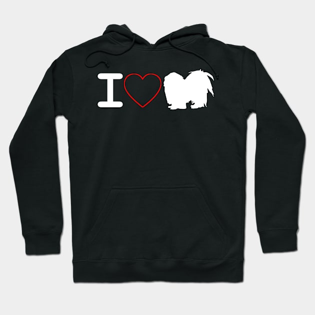 I love Shih Tzu dog gift I love heart Hoodie by Littlelimehead